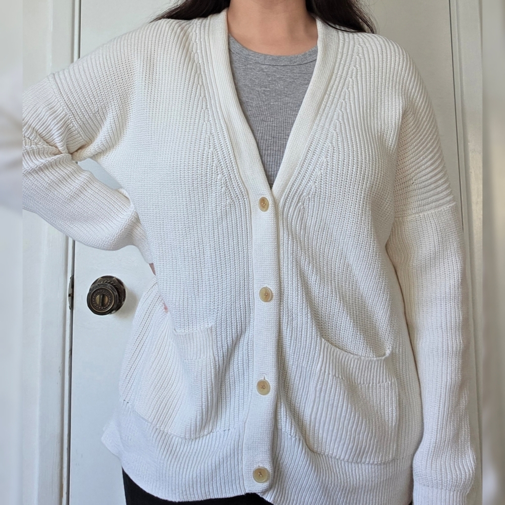 J Crew Cotton-Cashmere Blend Cardigan Sz S
